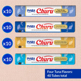 INABA Churu Cat Treats, Lickable, Squeezable Creamy Purée Cat Treat with Green Tea Extract & Taurine, 0.5 Ounces Each Tube, 20 Tubes, Chicken Variety Box