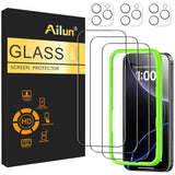Ailun Screen Protector + Camera Lens Protector for iPhone 17, 3+3Pack