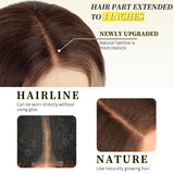 AISI HAIR Black Wig for Women, Long Wavy Lace Hairline Middle Part Synthetic Heat Resistant Wig for Daily Party-26 Inch