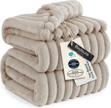 Bedsure GentleSoft White Throw Blanket for Couch - Halloween Decorations for Fall Home Living Room Decor, Cozy Fleece Blanket, Christmas Birthday Gifts for Women Mom Her Girls, Off White, 50x60 in