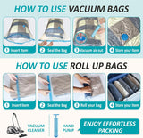Vacuum Storage Bags with Hand Pump, Vacuum Seal Space Saver Bags,20 Combo