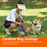Amazon Basics Dog Poop Leak Proof Bags with Dispenser and Leash Clip, Unscented, 13" x 9" Large Size, 300 Count