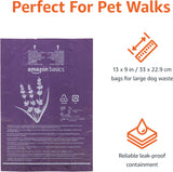 Amazon Basics Dog Poop Leak Proof Bags with Dispenser and Leash Clip, Unscented, 13" x 9" Large Size, 300 Count