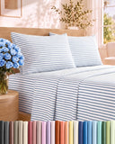 Queen Size 4 Piece Sheet Set - Comfy Breathable & Cooling Sheets - White