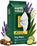 Earth Rated Dog Wipes for Paws & Butt, Deodorizing, Unscented, 100ct