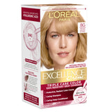 L'Oreal Paris Excellence Crème Permanent Hair Dye, Triple Care Hair Color with Hyaluronic Acid for 100% Gray Coverage, 4 Dark Brown, 1 Kit (Packaging May Vary)