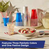 Hefty Party On Disposable Plastic Cups, Assorted, 16 Ounce, 100 Count