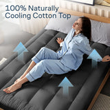 Niagara Sleep Solution 100% Cotton Top Queen Size Mattress Pad, Pillow Top