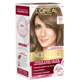 L'Oreal Paris Excellence Crème Permanent Hair Dye, Triple Care Hair Color with Hyaluronic Acid for 100% Gray Coverage, 4 Dark Brown, 1 Kit (Packaging May Vary)