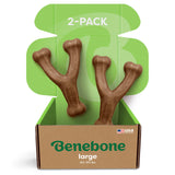 Benebone Wishbone Dog Chew Toy for Aggressive Chewers, Real Bacon, Medium