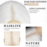 AISI HAIR Black Wig for Women, Long Wavy Lace Hairline Middle Part Synthetic Heat Resistant Wig for Daily Party-26 Inch