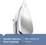 BLACK+DECKER Easy Steam Compact Iron for Clothes, Automatic Shutoff, Nonstick Plate, Light Weight, 1200 Watts