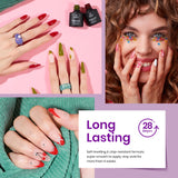 Beetles Gel Nail Polish Kit with U V Light 80Pcs Color Enchantment 55 Colors Gel Polish Starter Kit with Base Top Coat Nail Art Stickers Manicure Tools Gift for Women