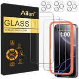 Ailun Screen Protector + Camera Lens Protector for iPhone 17, 3+3Pack