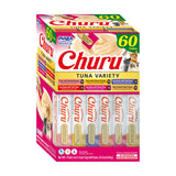 INABA Churu Cat Treats, Lickable, Squeezable Creamy Purée Cat Treat with Green Tea Extract & Taurine, 0.5 Ounces Each Tube, 20 Tubes, Chicken Variety Box