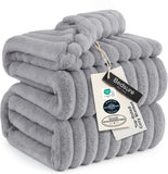 Bedsure GentleSoft White Throw Blanket for Couch - Halloween Decorations for Fall Home Living Room Decor, Cozy Fleece Blanket, Christmas Birthday Gifts for Women Mom Her Girls, Off White, 50x60 in