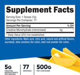 Nutricost Micronized Creatine Monohydrate Powder - 500g (100 Servings) - Pure Unflavored - 5g Per Serving - Non-GMO, Gluten Free