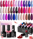 Beetles Gel Nail Polish Kit with U V Light 80Pcs Color Enchantment 55 Colors Gel Polish Starter Kit with Base Top Coat Nail Art Stickers Manicure Tools Gift for Women