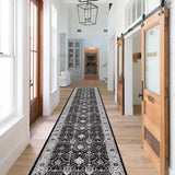 Washable Christmas Rug Runner 2x6 - Xmas Snowflake Green Rug for Kitchen Entryway Non Slip Farmhouse Low Pile Carpet for Laundry Bedroom Bathroom Stain Resistant Floor Mat Pet-Friendly Rug（2x6，Green）