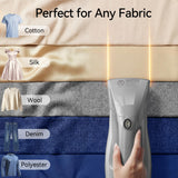 HiLIFE Steamer for Clothes, Portable Handheld Design, 240ml Big Capacity, 700W, Strong Penetrating Steam, Removes Wrinkle, for Home, Office(ONLY FOR 120V)-(Ocean Blue)