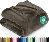 Utopia Bedding Soft Fleece Bed Blanket Throw Size Ash Grey (50x60 Inch)