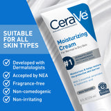 CeraVe Moisturizing Cream, Face & Body Moisturizer for Dry Skin, 19oz