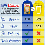 INABA Churu Cat Treats, Lickable, Squeezable Creamy Purée Cat Treat with Green Tea Extract & Taurine, 0.5 Ounces Each Tube, 20 Tubes, Chicken Variety Box