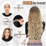 AISI HAIR Black Wig for Women, Long Wavy Lace Hairline Middle Part Synthetic Heat Resistant Wig for Daily Party-26 Inch