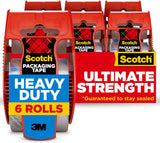 Scotch Heavy Duty Packing Tape, 1.88 in x 800 in, 6 Rolls