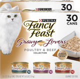 Purina Fancy Feast Gravy Lovers Wet Cat Food, 3 oz Cans, 30-Pack