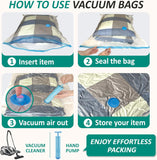Vacuum Storage Bags with Hand Pump, Vacuum Seal Space Saver Bags,20 Combo