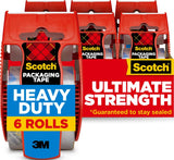 Scotch Heavy Duty Packing Tape, 1.88 in x 800 in, 6 Rolls