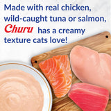 INABA Churu Cat Treats, Lickable, Squeezable Creamy Purée Cat Treat with Green Tea Extract & Taurine, 0.5 Ounces Each Tube, 20 Tubes, Chicken Variety Box