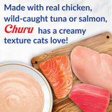 INABA Churu Cat Treats, Lickable, Squeezable Creamy Purée Cat Treat with Green Tea Extract & Taurine, 0.5 Ounces Each Tube, 20 Tubes, Chicken Variety Box