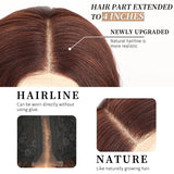AISI HAIR Black Wig for Women, Long Wavy Lace Hairline Middle Part Synthetic Heat Resistant Wig for Daily Party-26 Inch