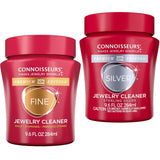 CONNOISSEURS Premium Edition Jewelry Cleaner, Value Size 9.6oz - Pick from Fine, Silver or Delicate Jewelry Cleaner