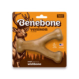 Benebone Wishbone Dog Chew Toy for Aggressive Chewers, Real Bacon, Medium