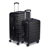 Amazon Basics 3-Piece Hardshell Suitcases Set (21", 26", 30"), Expandable For Up to 25% More Space, With Scratch-Resistant Finish, Four Multi-Directional Wheels, Rose Gold