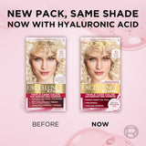 L'Oreal Paris Excellence Crème Permanent Hair Dye, Triple Care Hair Color with Hyaluronic Acid for 100% Gray Coverage, 4 Dark Brown, 1 Kit (Packaging May Vary)