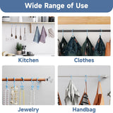 Titanker Shower Curtain Hooks Rings, Rust Resistant Metal Minimalist Simple Double Glide Shower Hooks for Bathroom Shower Rods Curtains, Set of 12 Hooks - Black