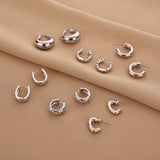 Wgoud 6 Pairs Chunky Gold Hoop Earrings for Women, 14K Gold Plated Hoop Earrings Hypoallergenic, Thick Lightweight Twisted Huggie Hoops Earring Set for Women’s Jewelry GIfts