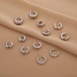Wgoud 6 Pairs Chunky Gold Hoop Earrings for Women, 14K Gold Plated Hoop Earrings Hypoallergenic, Thick Lightweight Twisted Huggie Hoops Earring Set for Women’s Jewelry GIfts