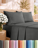 Queen Size 4 Piece Sheet Set - Comfy Breathable & Cooling Sheets - White