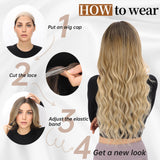 AISI HAIR Black Wig for Women, Long Wavy Lace Hairline Middle Part Synthetic Heat Resistant Wig for Daily Party-26 Inch