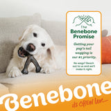 Benebone Wishbone Dog Chew Toy for Aggressive Chewers, Real Bacon, Medium