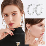 Wgoud 6 Pairs Chunky Gold Hoop Earrings for Women, 14K Gold Plated Hoop Earrings Hypoallergenic, Thick Lightweight Twisted Huggie Hoops Earring Set for Women’s Jewelry GIfts