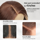 AISI HAIR Black Wig for Women, Long Wavy Lace Hairline Middle Part Synthetic Heat Resistant Wig for Daily Party-26 Inch