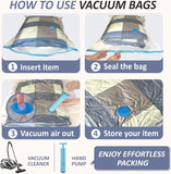 Vacuum Storage Bags with Hand Pump, Vacuum Seal Space Saver Bags,20 Combo