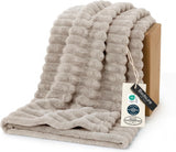 Bedsure GentleSoft White Throw Blanket for Couch - Halloween Decorations for Fall Home Living Room Decor, Cozy Fleece Blanket, Christmas Birthday Gifts for Women Mom Her Girls, Off White, 50x60 in