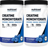 Nutricost Micronized Creatine Monohydrate Powder - 500g (100 Servings) - Pure Unflavored - 5g Per Serving - Non-GMO, Gluten Free